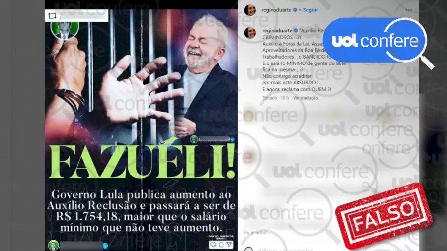 FAKE NEWS: Auxílio-Reclusão será de R$1.754,18, maior que o salário mínimo