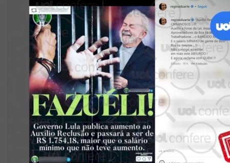FAKE NEWS: Auxílio-Reclusão será de R$1.754,18, maior que o salário mínimo