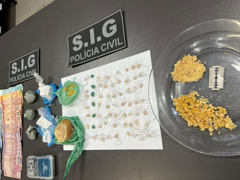 Ivinhema - Polícia Cívil prende três indivíduos por tráfico de drogas.