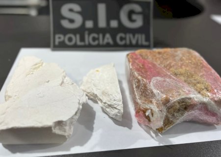 Ivinhema - Após ser surpreendida transportando vultuosa quantidade de'Crack' e Cocaína mulher é presa em flagrante.