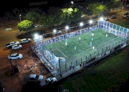 Prefeitura de Ivinhema e Fundesporte inaugurou Arena esportiva no Distrito de Amandina