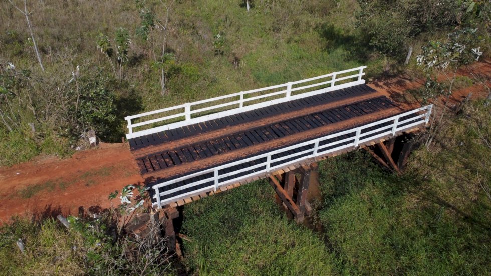 Município de Ivinhema entregou reforma de ponte na gleba Jaborandi.