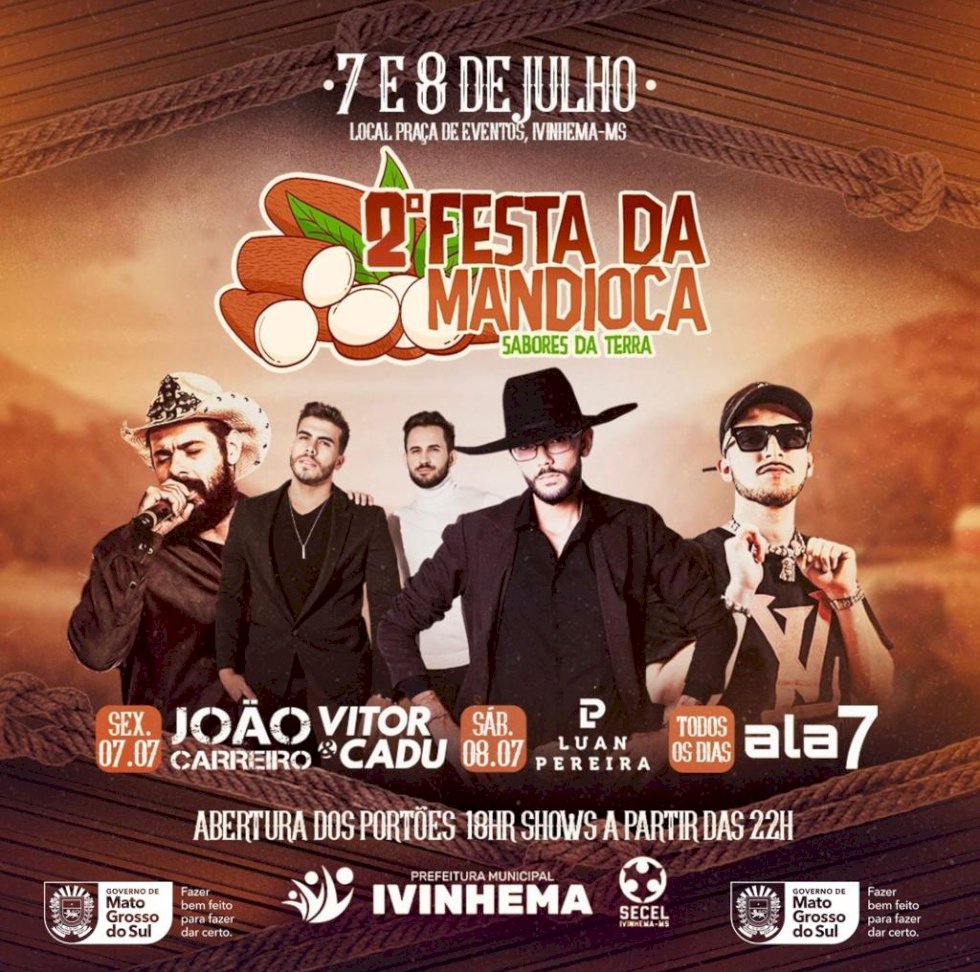 2ªFesta da mandioca “Sabores da Terra” começa hoje em Ivinhema