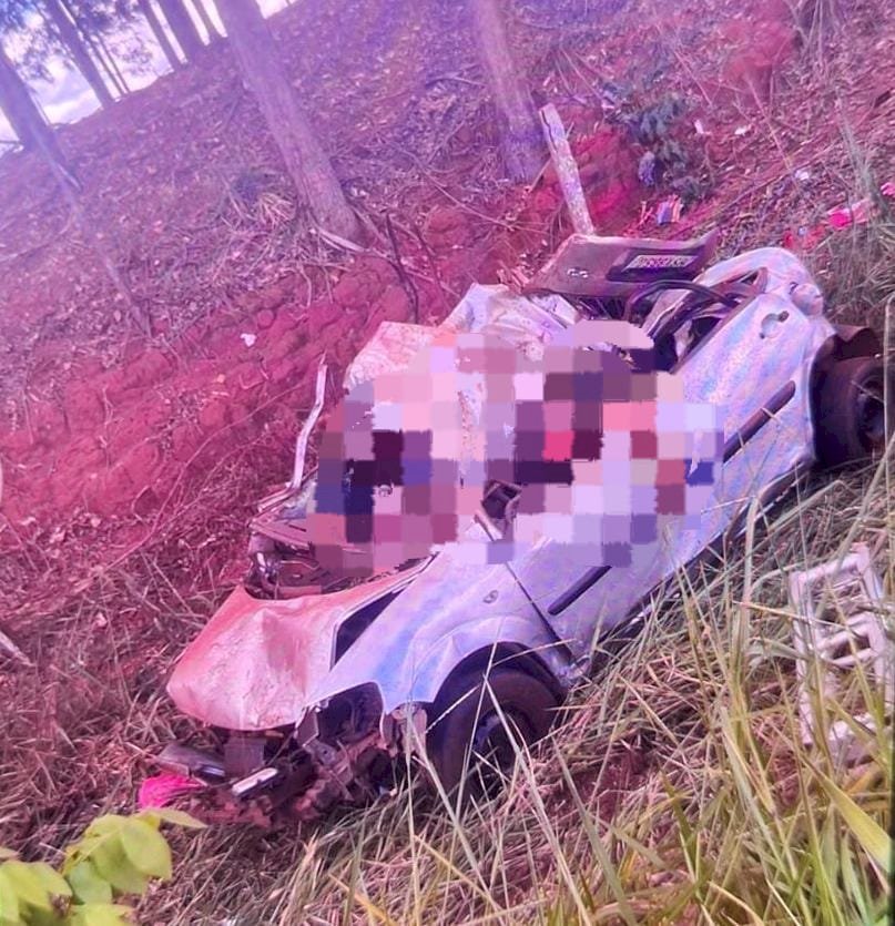 Ivinhema - Acidente entre caminhão e carro deixa duas vítimas fatais na BR 376