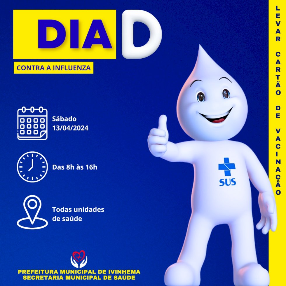 Dia D para vacinação contra Influenza acontece no próximo sábado em Ivinhema