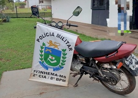 Ivinhema - Polícia Militar recupera motocicleta furtada em menos de 24 horas