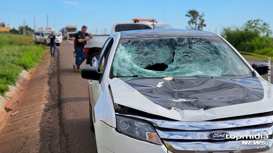 Andarilho tentava atravessar BR-163 quando foi atropelado: \'Só vi um vulto\', diz motorista