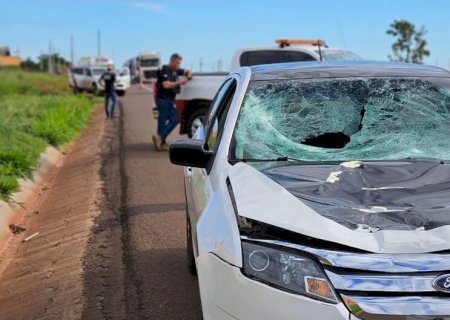 Andarilho tentava atravessar BR-163 quando foi atropelado: 'Só vi um vulto', diz motorista