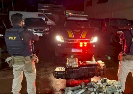 PRF acha droga escondida em tanque de caminhonete onde estavam casal e filha