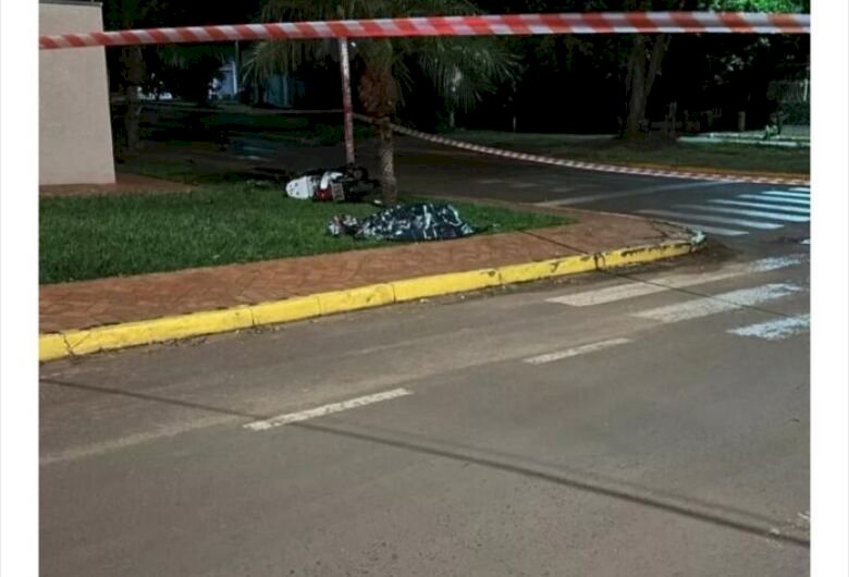 Motociclista morre em acidente na madrugada deste sábado