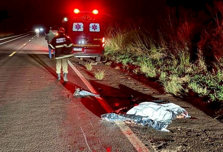 Atropelamento mata uma pessoa na MS-134, em Nova Andradina