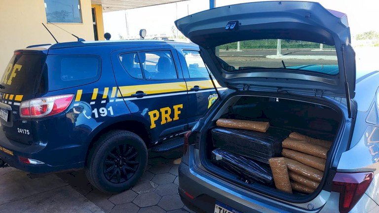 PRF apreende 340 Kg de maconha em Bataguassu