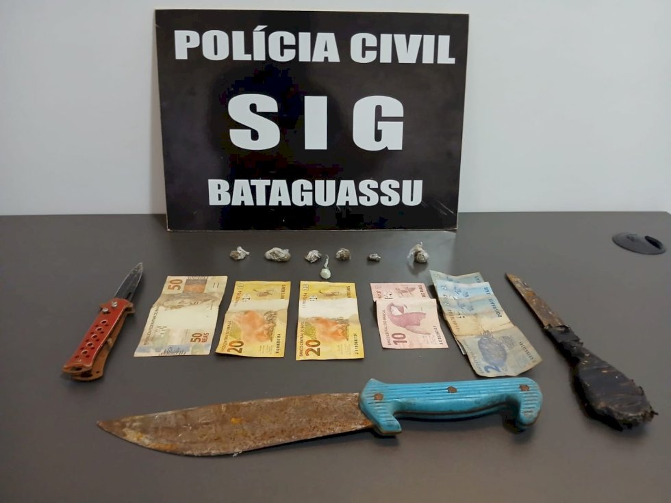 Polícia Civil prende suspeito por tráfico de drogas em Bataguassu, após flagrante em “biqueira”