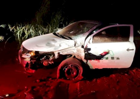 Acidente entre dois veículos em estrada vicinal deixa uma vítima ferida