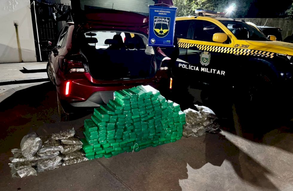 Angélica -PMR apreende carga de drogas