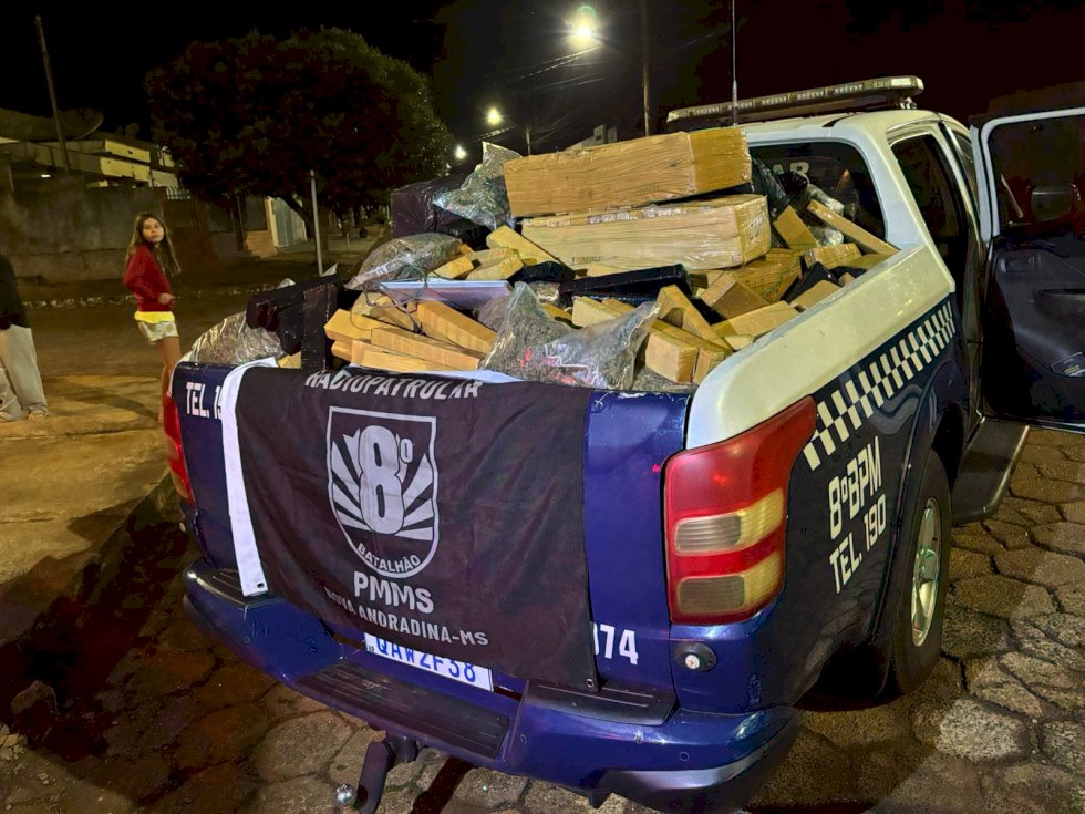 Polícia Militar prende homem com quase 700 kg de drogas em Nova Andradina