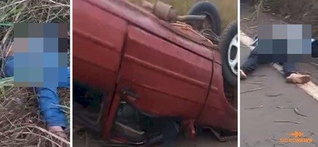 Grave acidente deixa um morto e outro ferido na zona rural, manhã deste sábado
