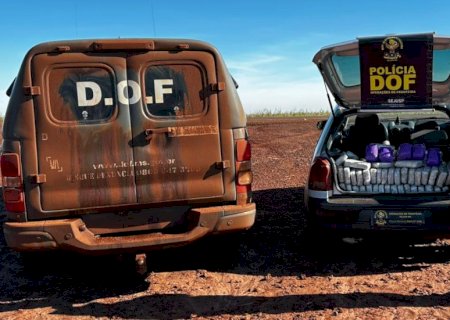 DOF apreende veículo com quase cem quilos de drogas