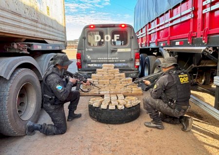 Anaurilândia - DOF apreende pasta base de cocaína em estepe de carreta com destino a São Paulo