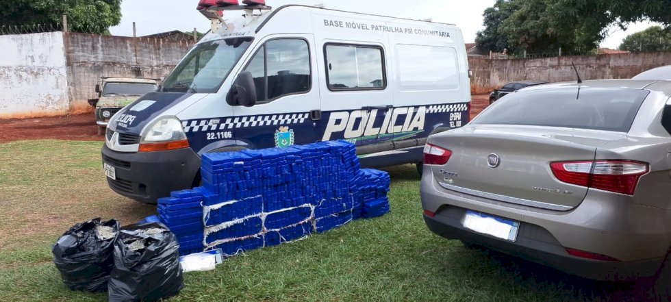 Polícia Militar apreende mais de 450 kg de drogas e recupera veículo furtado em Anaurilândia