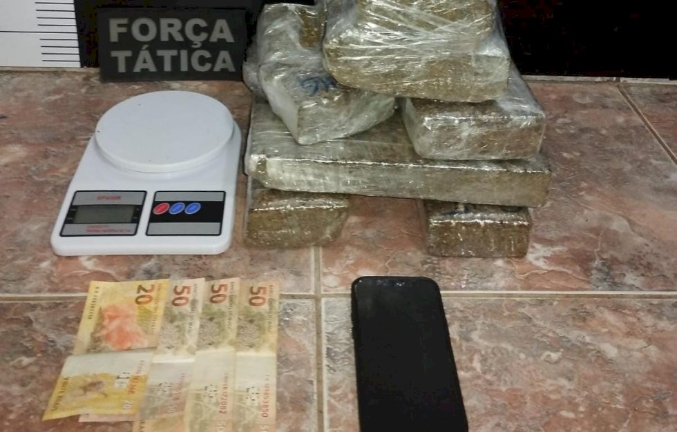 Polícia Militar prende homem por tráfico de drogas e apreende mais de 6 kg de entorpecente em Nova Andradina