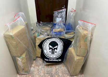 Nova Andradina - Polícia Civil apreende carga com mais de meia tonelada de maconha e prende homem em flagrante