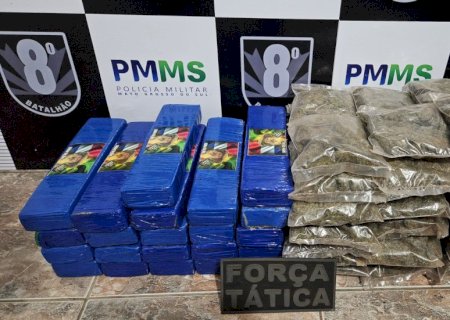 Nova Andradina - Polícia Militar apreende mais de 25 kg de drogas em abordagem a ônibus