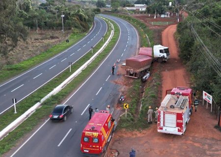 Segunda vítima é encontrada sem vida em carro destruído na MS-134, entre Batayporã e Nova Andradina