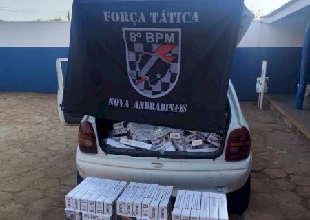 Polícia Militar prende homem de 60 anos e apreende 550 pacotes de cigarros contrabandeados em Nova Andradina