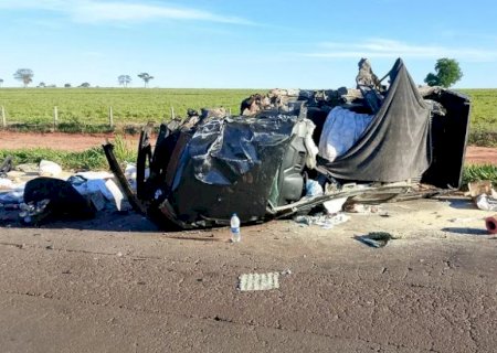 Mulher morre e motorista é socorrido após acidente na MS-040