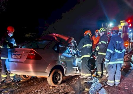 Colisão na MS-267, região de Casa Verde, resulta em morte de motorista após batida na traseira de carreta