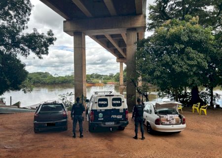 Polícia Militar desarticula comboio com mais de mil pacotes de cigarros contrabandeados em Nova Andradina