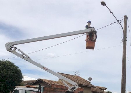 Bairro Itapoã em Ivinhema está com  quase 100% com luz de led na rede de iluminação publica