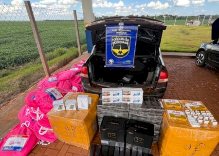 PMR apreende mercadorias contrabandeadas durante fiscalização na MS-162