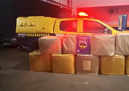 PMR apreende mercadorias estrangeiras despachada em ônibus na MS-134
