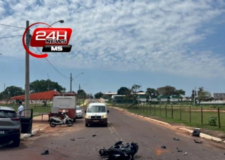 Motociclista morre em acidente envolvendo uma moto e um carro, em Brasilândia